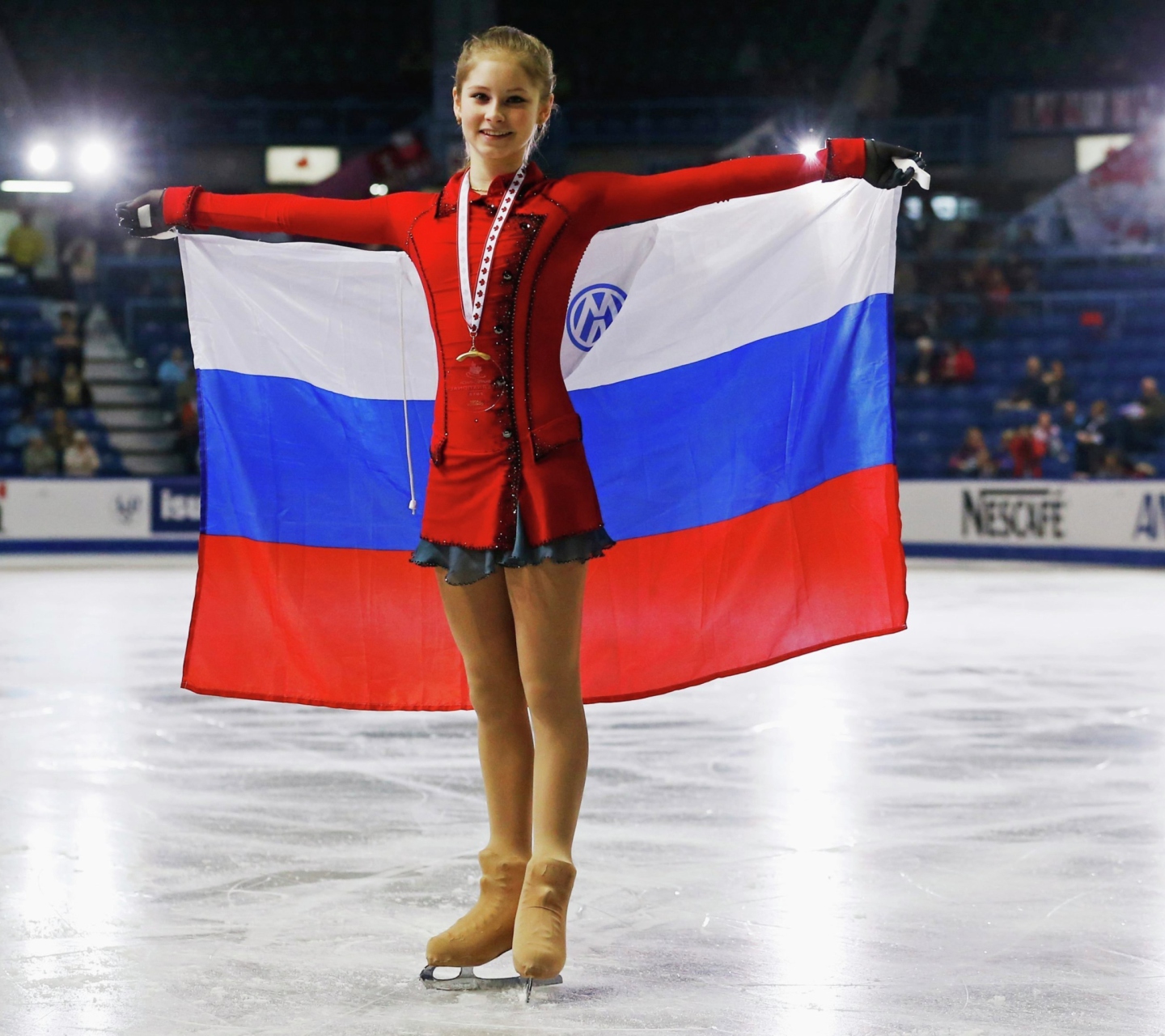 Sfondi 2014 Winter Olympics Figure Skater Champion Julia Lipnitskaya 1440x1280