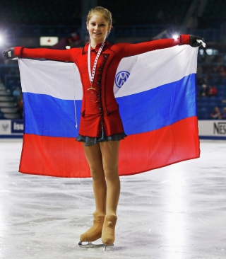 2014 Winter Olympics Figure Skater Champion Julia Lipnitskaya papel de parede para celular para Nokia C-Series