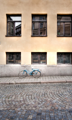 Обои Bicycle On The Street 240x400