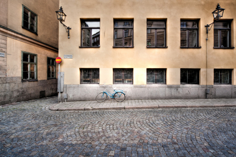 Das Bicycle On The Street Wallpaper 480x320