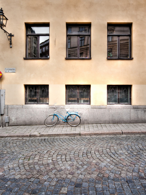 Das Bicycle On The Street Wallpaper 480x640