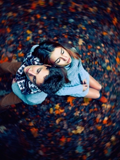 Autumn Couple's Portrait screenshot #1 240x320