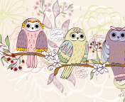 Owls Texture wallpaper 176x144