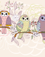 Das Owls Texture Wallpaper 176x220