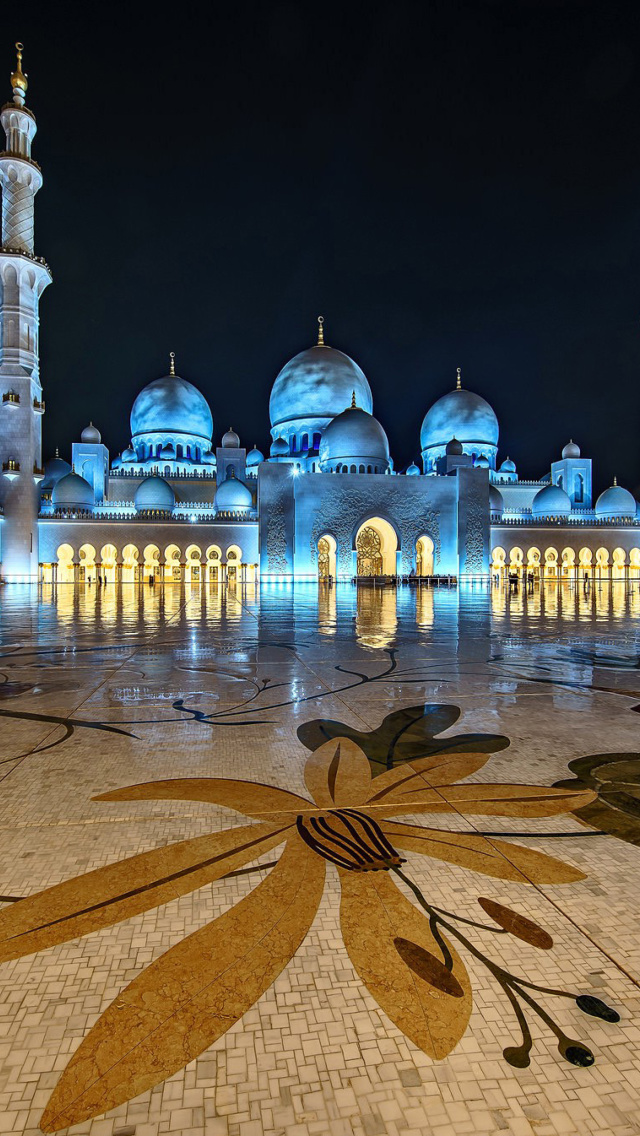 Abu Dhabi Islamic Center for Muslims wallpaper 640x1136