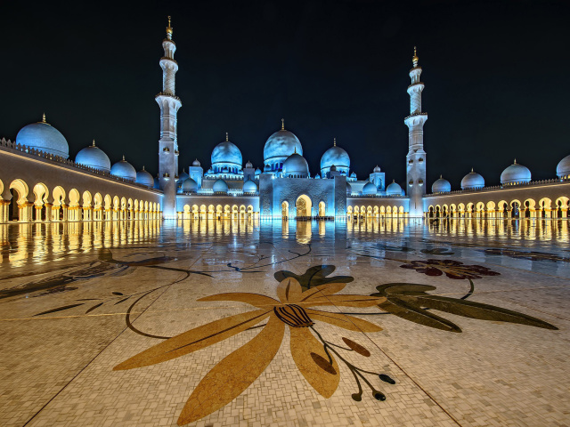 Abu Dhabi Islamic Center for Muslims wallpaper 640x480