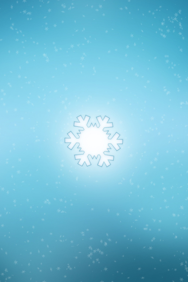 Fondo de pantalla Snowflake 640x960