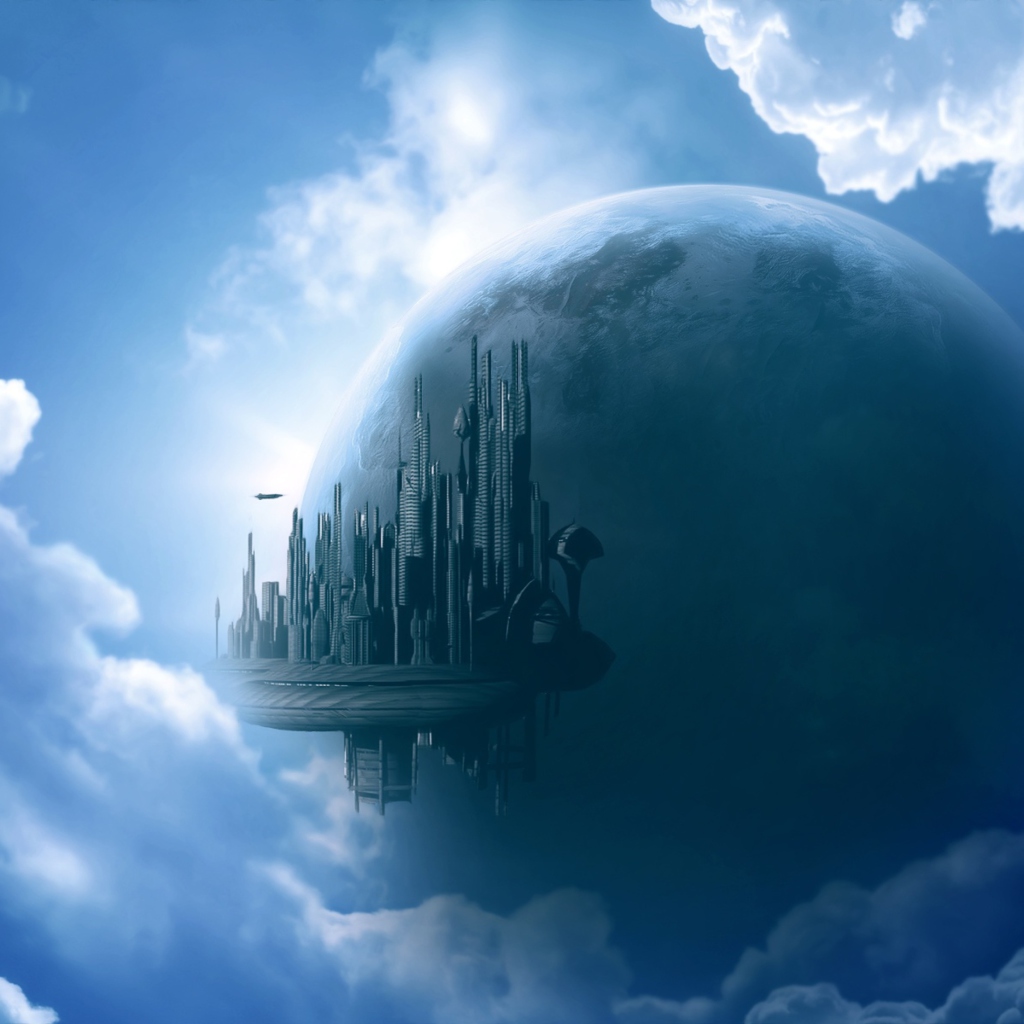 Fondo de pantalla Sky City 1024x1024