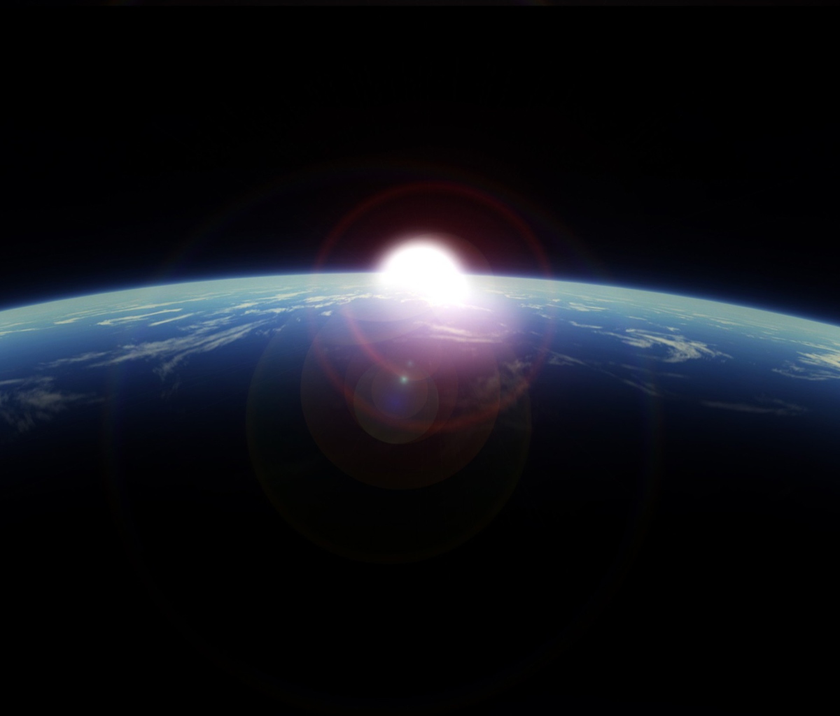 Обои Sunrise From Space 1200x1024