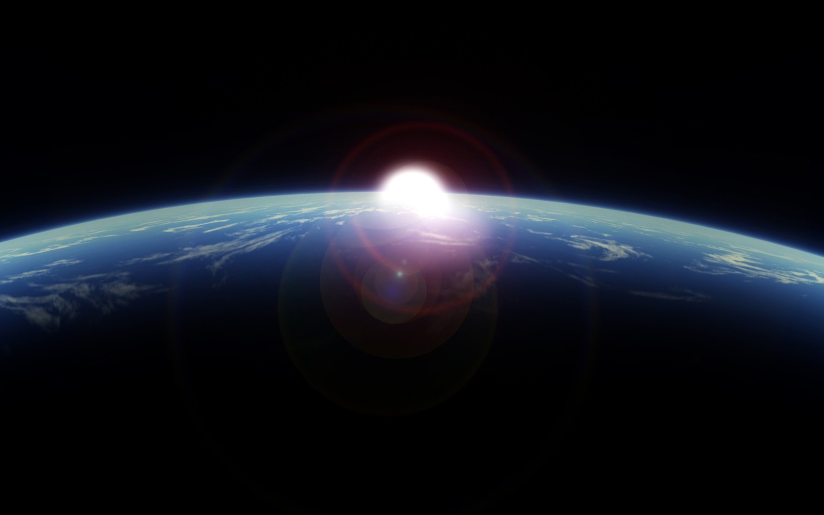 Das Sunrise From Space Wallpaper 1680x1050