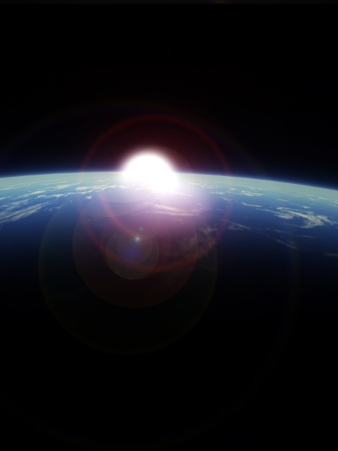 Das Sunrise From Space Wallpaper 480x640