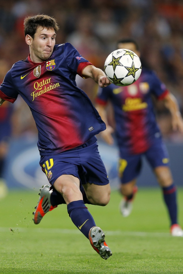 Обои Lionel Messi, Barcelona 640x960