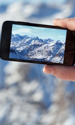 Glaciers photo on phone wallpaper 240x400