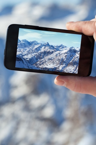 Glaciers photo on phone wallpaper 320x480