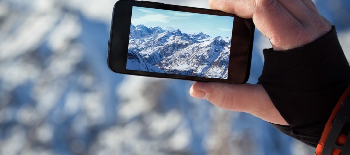 Glaciers photo on phone wallpaper 720x320