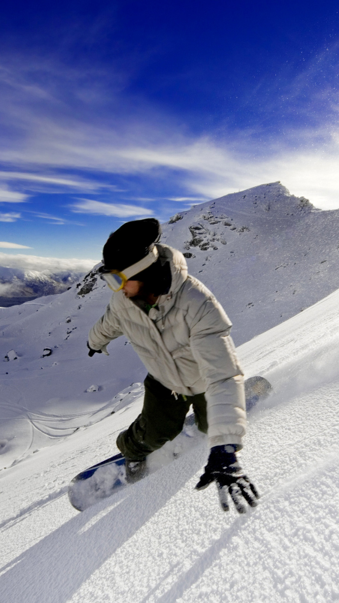 Fondo de pantalla Outdoor activities as Snowboarding 1080x1920