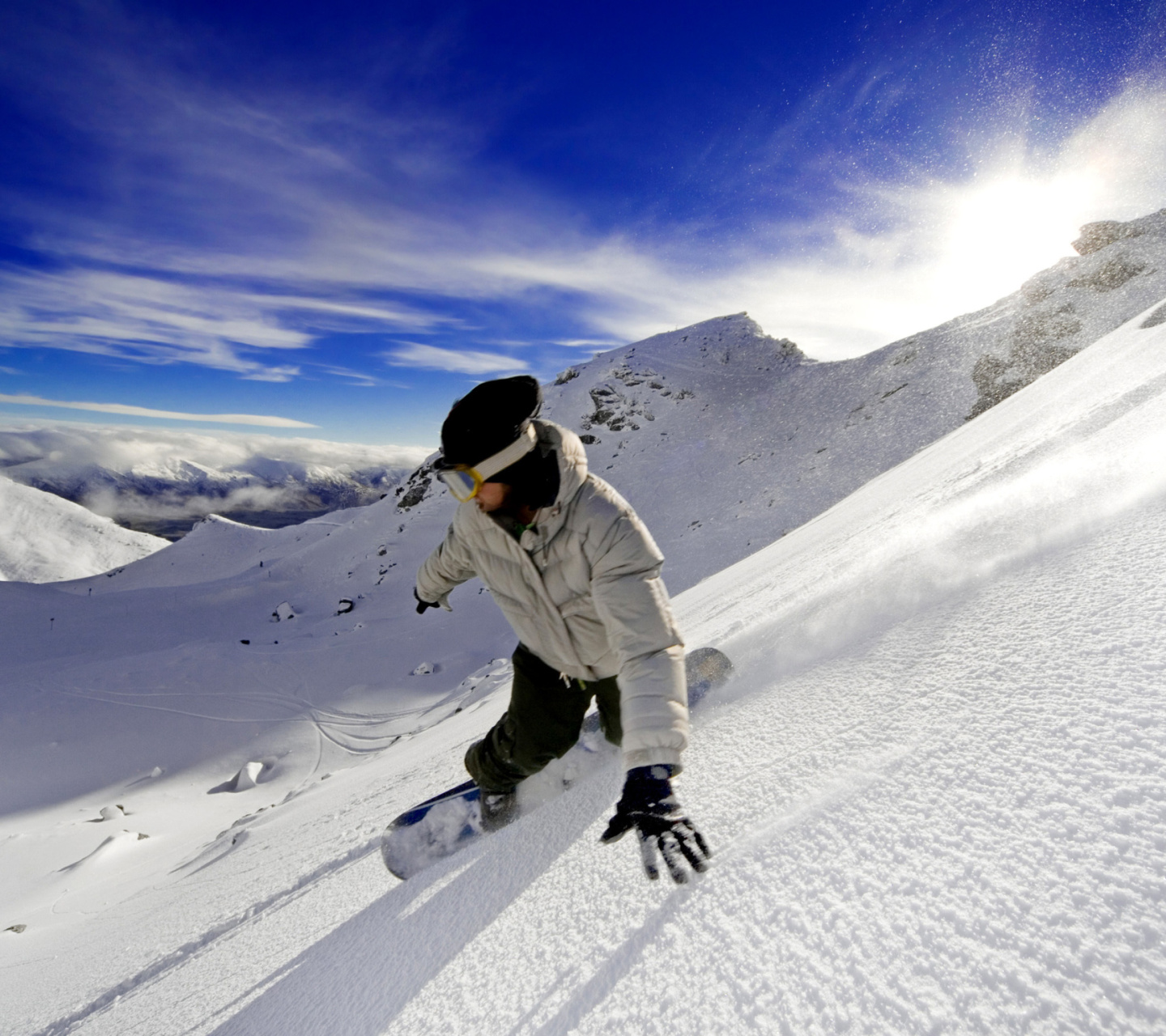 Fondo de pantalla Outdoor activities as Snowboarding 1440x1280