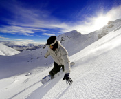 Fondo de pantalla Outdoor activities as Snowboarding 176x144