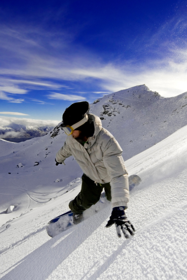 Outdoor activities as Snowboarding wallpaper 640x960