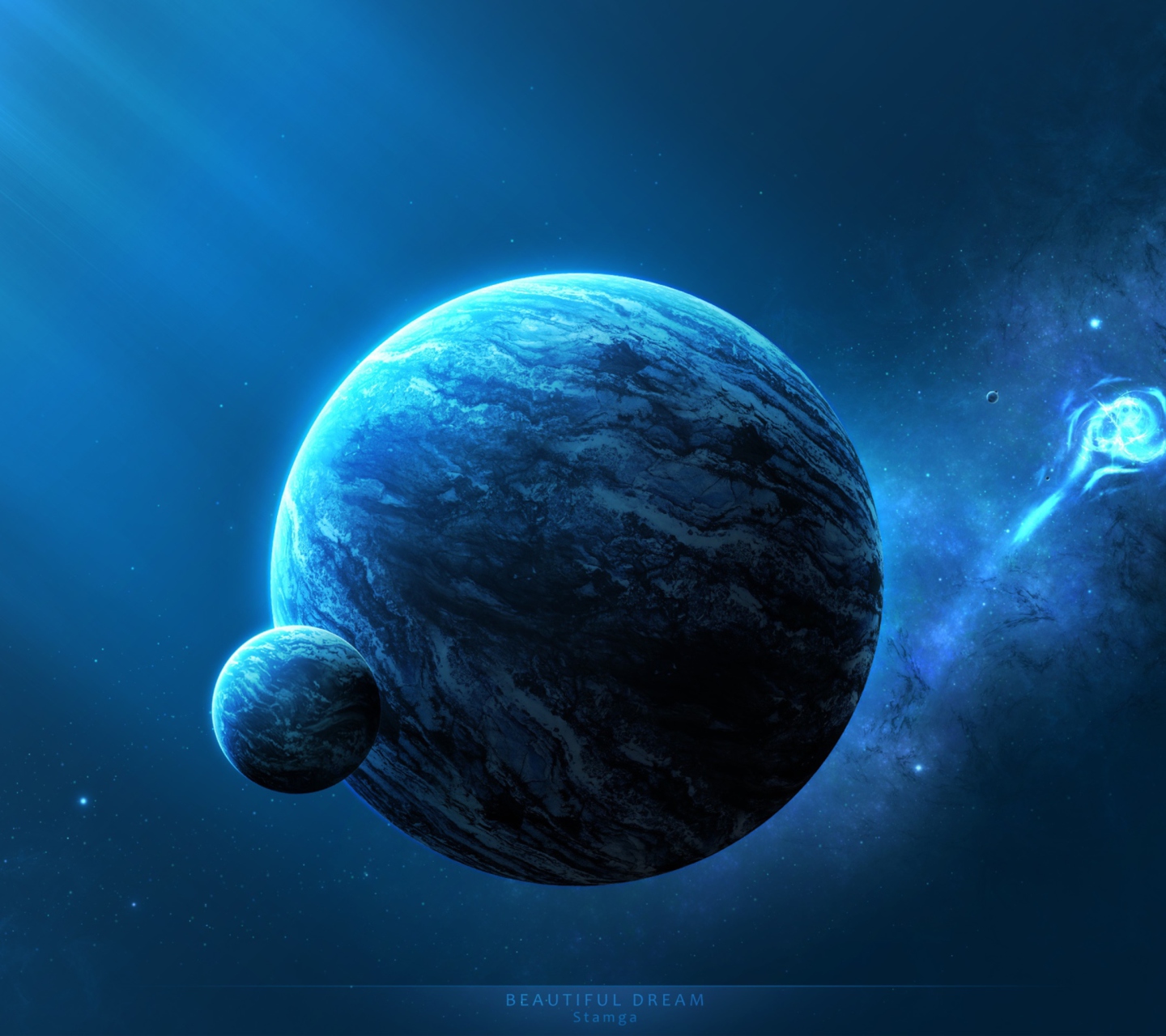 Das Blue Space Wallpaper 1440x1280