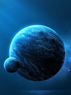 Fondo de pantalla Blue Space 240x320