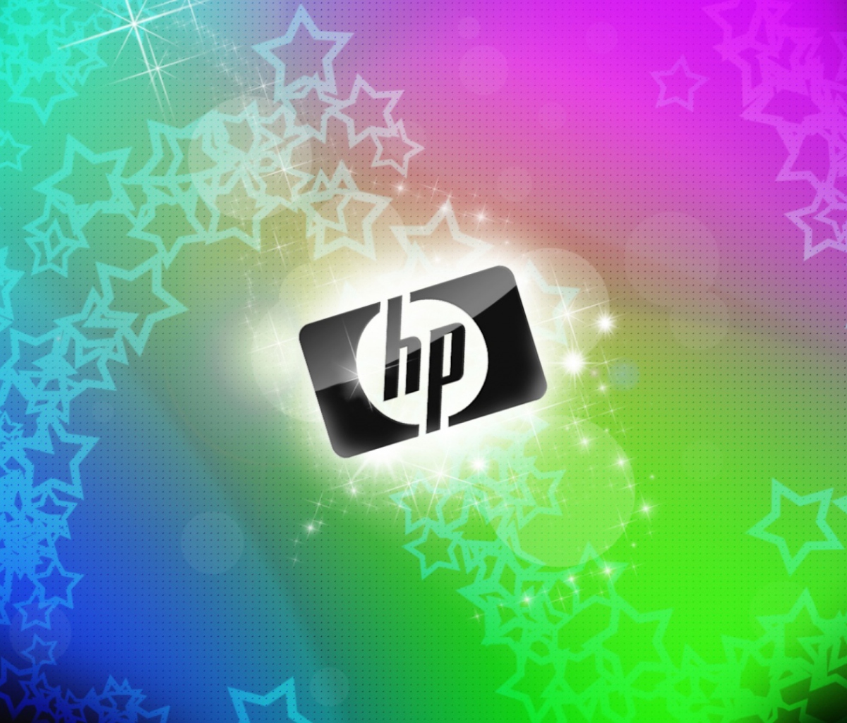 Das Rainbow Hp Logo Wallpaper 1200x1024