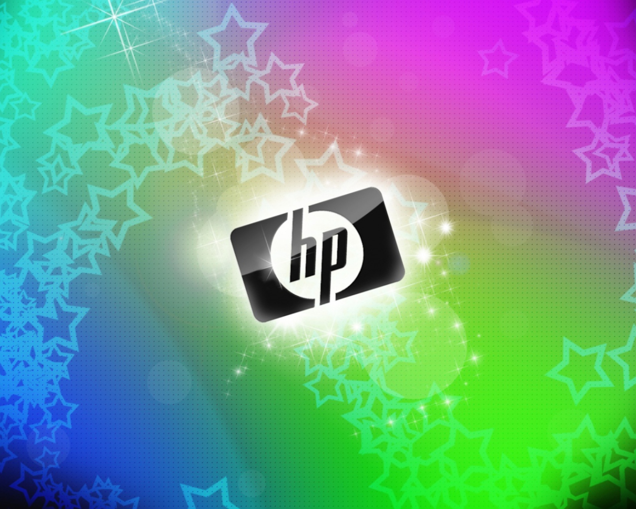 Screenshot №1 pro téma Rainbow Hp Logo 1280x1024