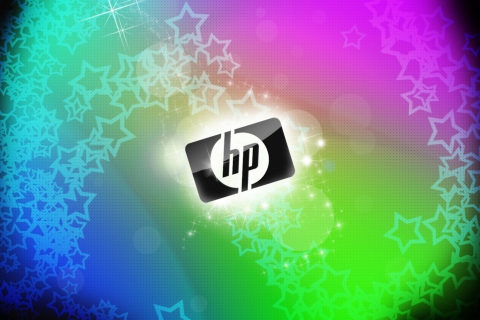 Das Rainbow Hp Logo Wallpaper 480x320