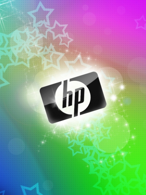 Das Rainbow Hp Logo Wallpaper 480x640