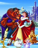 Fondo de pantalla Belles Christmas Disney 128x160
