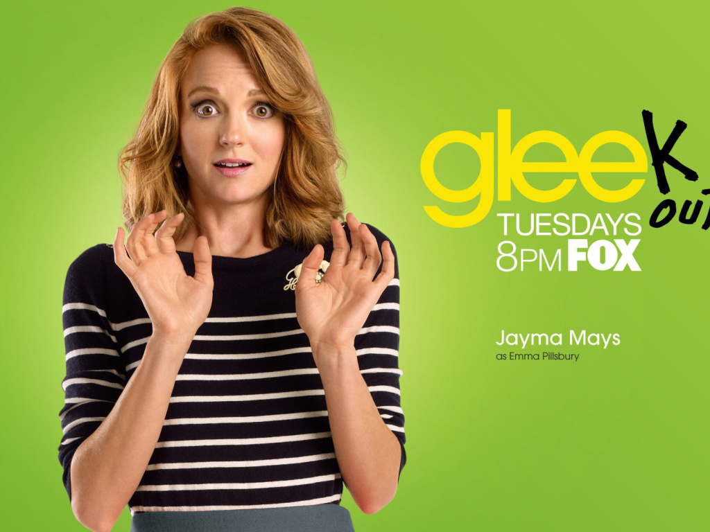 Jayma Mays from Glee wallpaper 1024x768