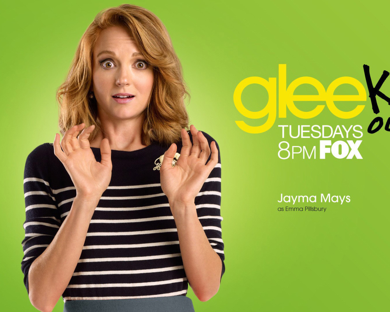 Jayma Mays from Glee wallpaper 1280x1024