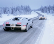 Fondo de pantalla Bugatti Veyron In Winter 176x144