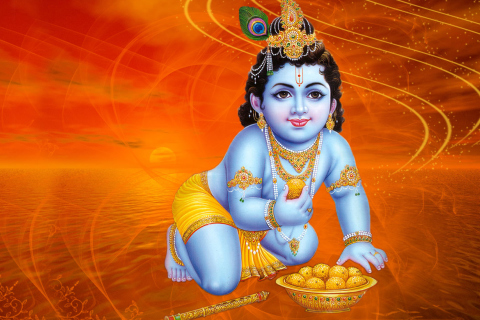 Fondo de pantalla God Krishna 480x320