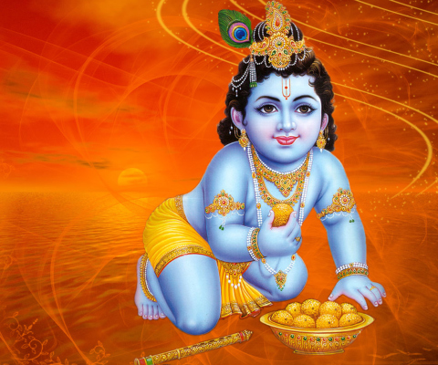 Screenshot №1 pro téma God Krishna 480x400