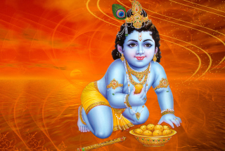 God Krishna Background for Android, iPhone and iPad