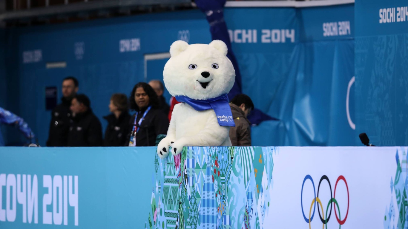 Sochi 2014 Olympics Teddy Bear wallpaper 1366x768