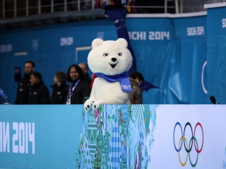 Das Sochi 2014 Olympics Teddy Bear Wallpaper 320x240