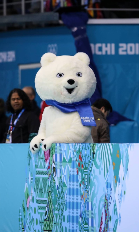 Sochi 2014 Olympics Teddy Bear wallpaper 480x800