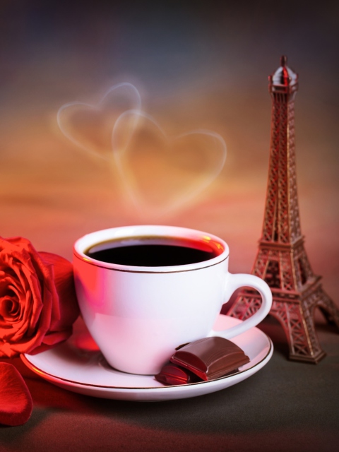 Fondo de pantalla Romantic Coffee 480x640