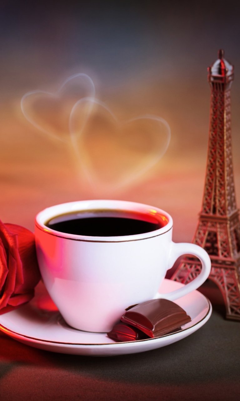 Romantic Coffee wallpaper 768x1280