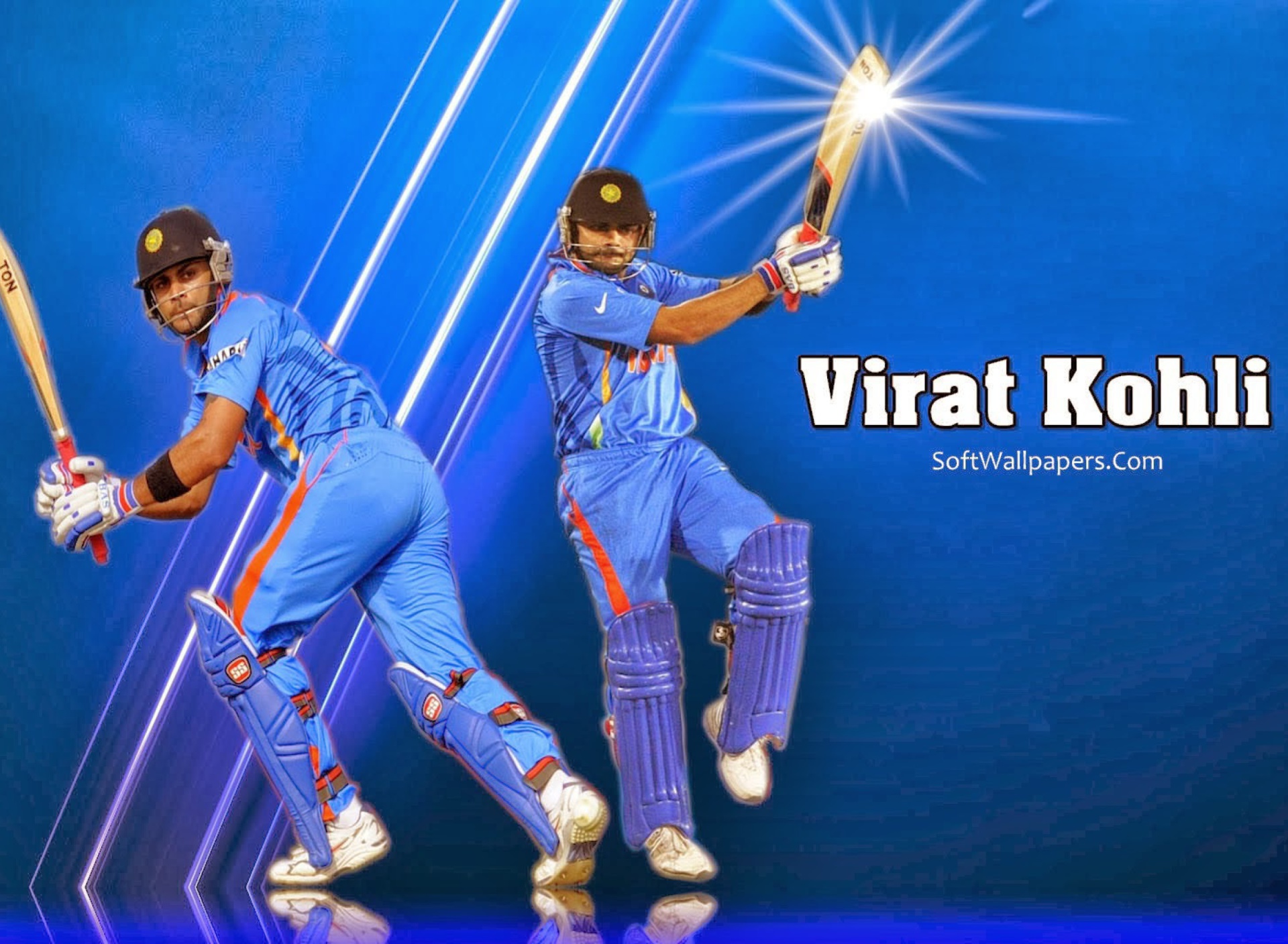 Обои Virat Kohli and MS Dhoni 1920x1408