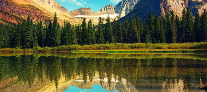 Das Glacier National Park in Montana Wallpaper 720x320