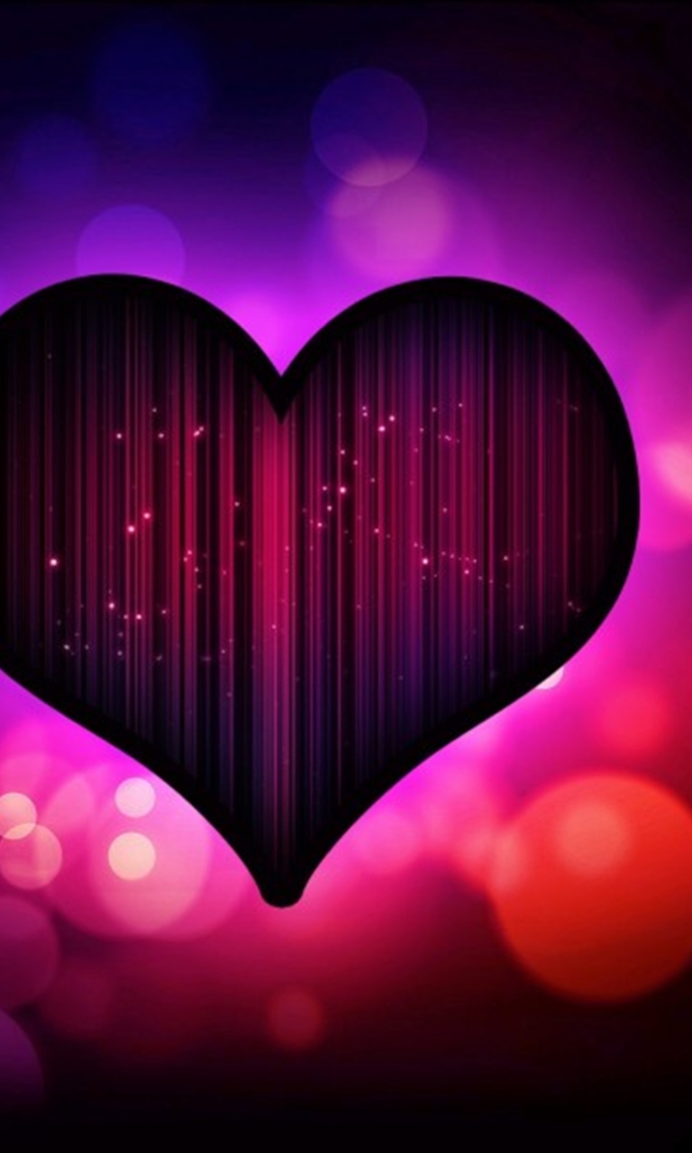 Screenshot №1 pro téma Neon Heart 768x1280