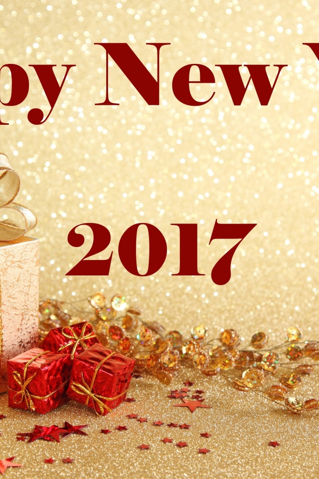 Screenshot №1 pro téma Happy New Year 2017 with Gifts 640x960