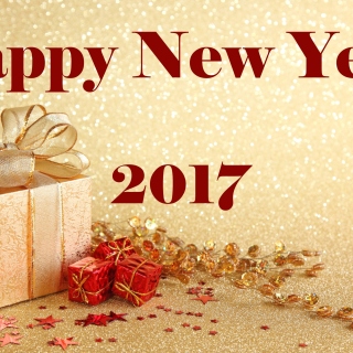 Happy New Year 2017 with Gifts Picture for iPad 2