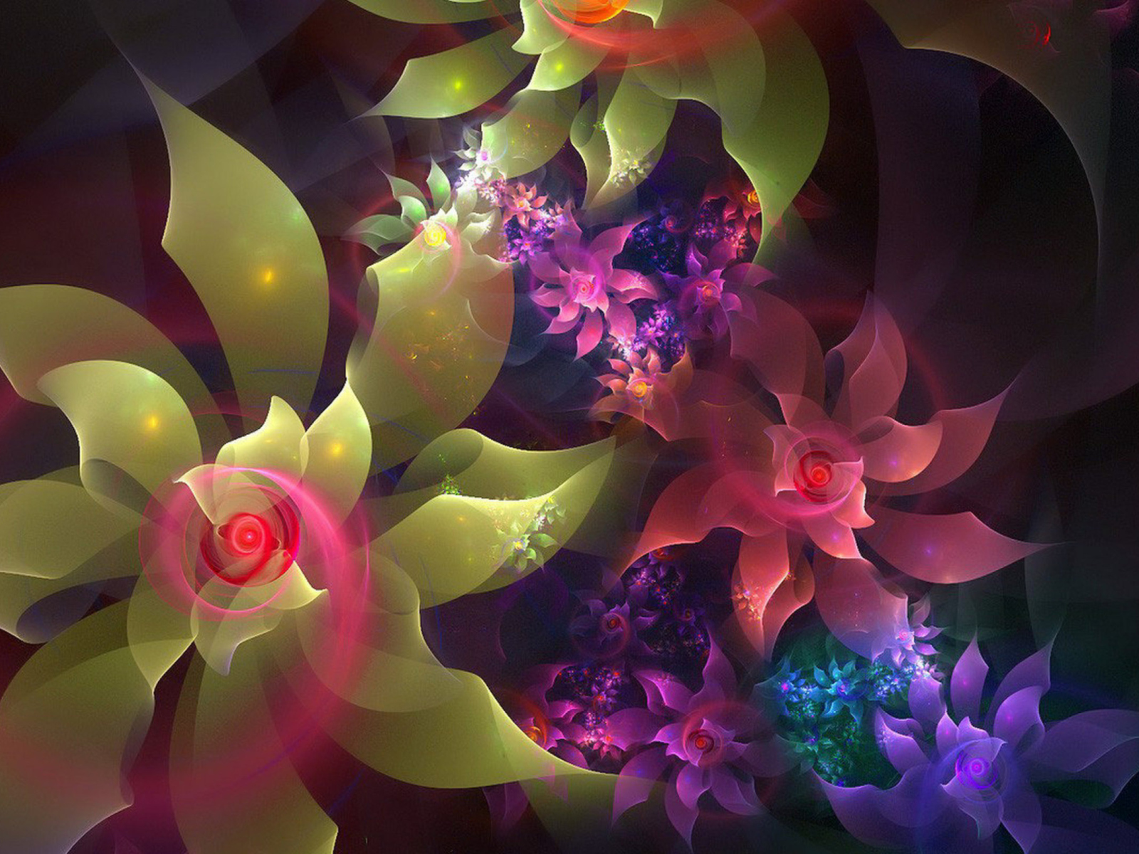 Fondo de pantalla Flowers Art 1600x1200