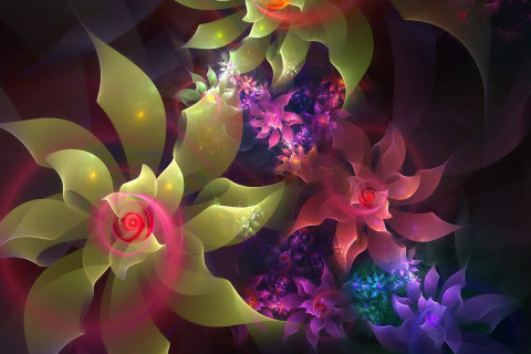 Fondo de pantalla Flowers Art 480x320