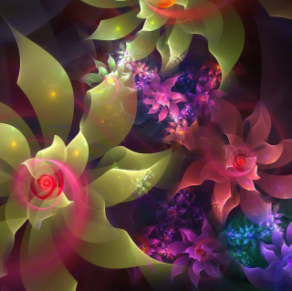 Kostenloses Flowers Art Wallpaper für iPad mini