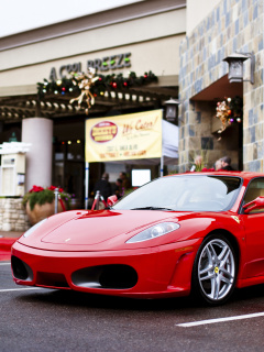 Обои Ferrari F430 in City 240x320